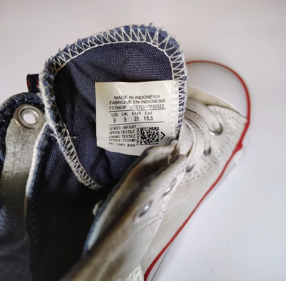Converse Boys Converse High-Top Sneakers Size 9